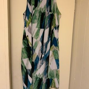 DKNY Women's Rectangular Checker Pattern Halter Dress